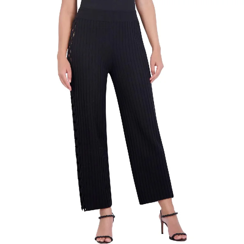 Womens Knit Cut-out Cropped Pants Women's Relaxed Outfit