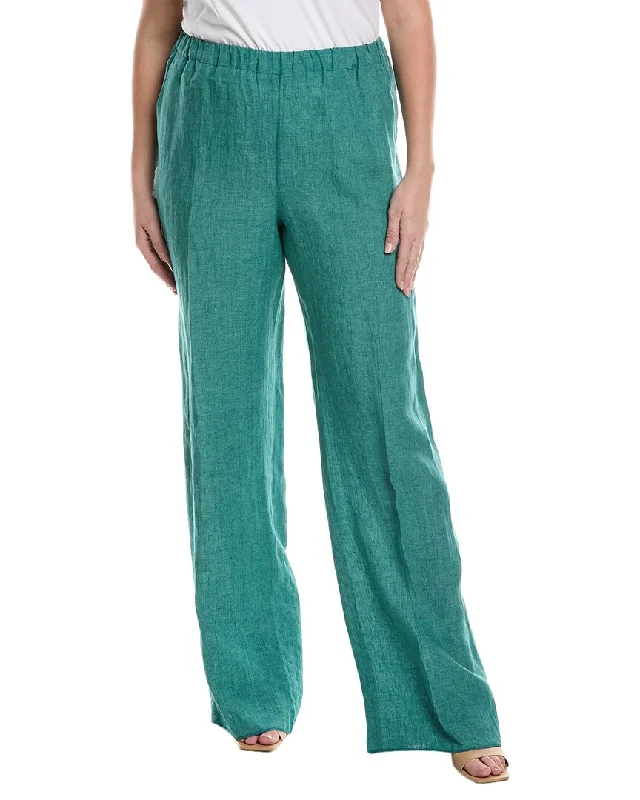 Marina Rinaldi Plus Roccia Linen Trouser Women's High-Fashion Apparel