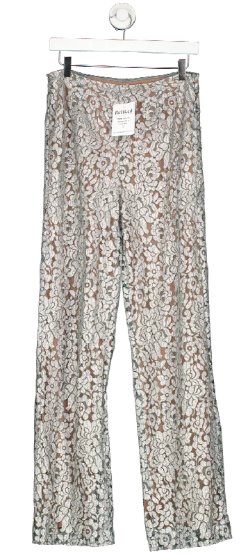 House of CB Metallic Mara Lace Trousers UK S Women's Clothes And Apparel