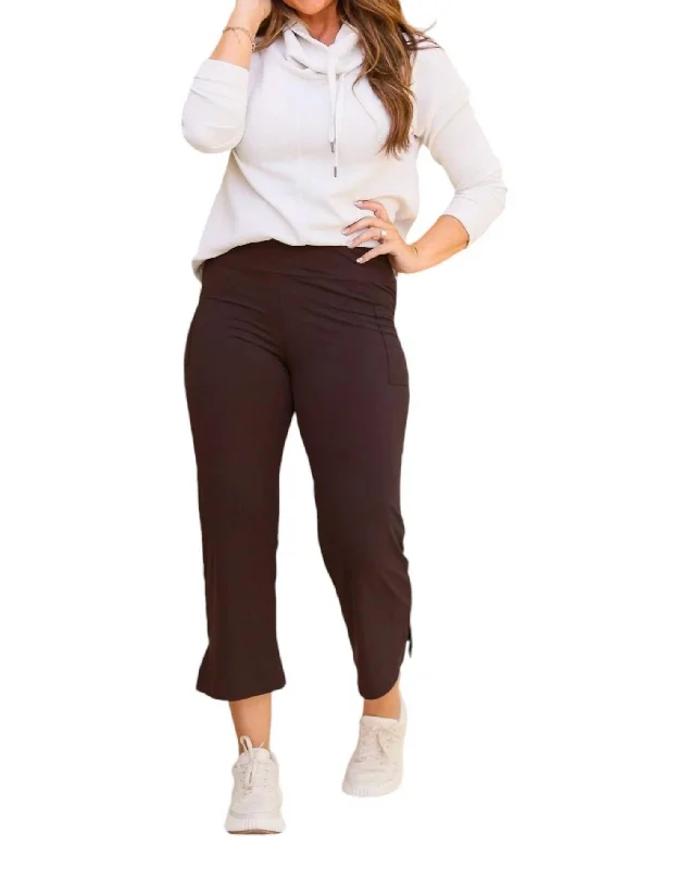 Whitney High Waisted Gaucho Pants In Brown Trendy Casual Outfits