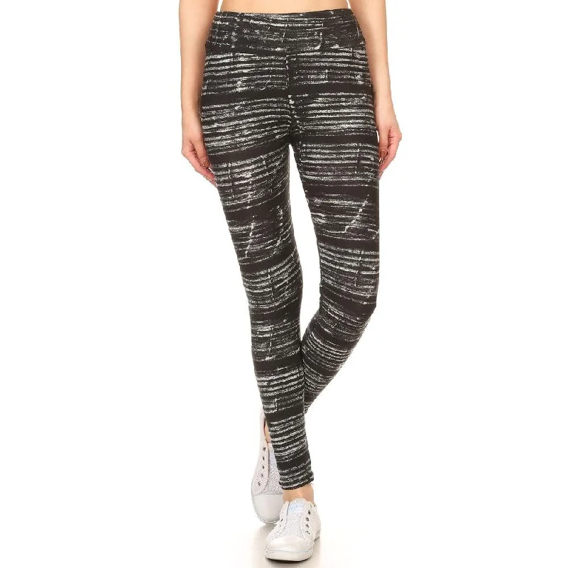 Yoga Style Banded Lined Multicolor Print, Full Length Leggings In A Slim Fitting Style With A Banded High Waist Women's Clothing Sale Online