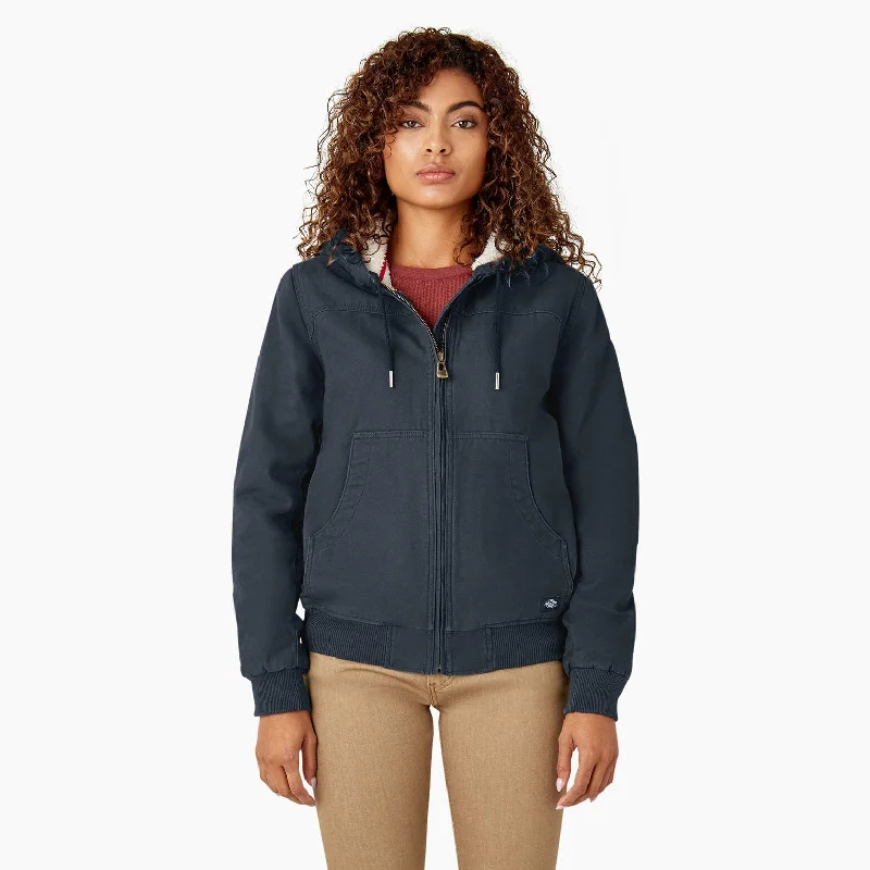 Women's Fleece Lined Duck Canvas Jacket Women's Contemporary Apparel