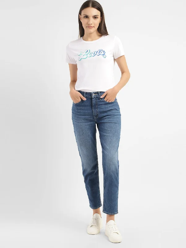 Women's High Rise Mom Loose Tapered Fit Jeans Clothing Sales