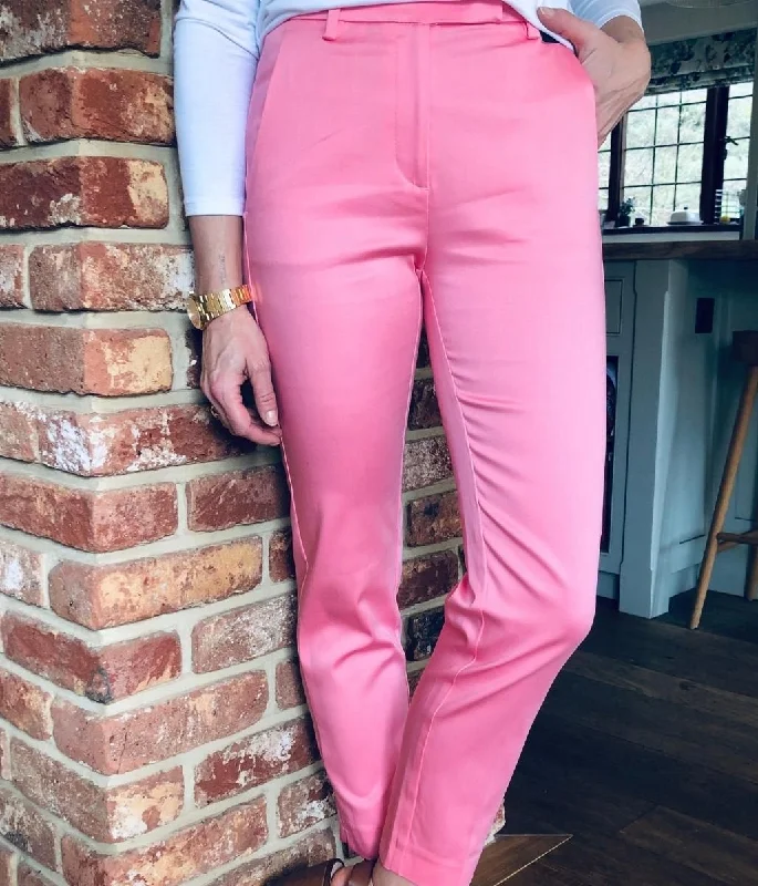 Pink Mia Slim Leg 7/8 Trousers Clothing Sales