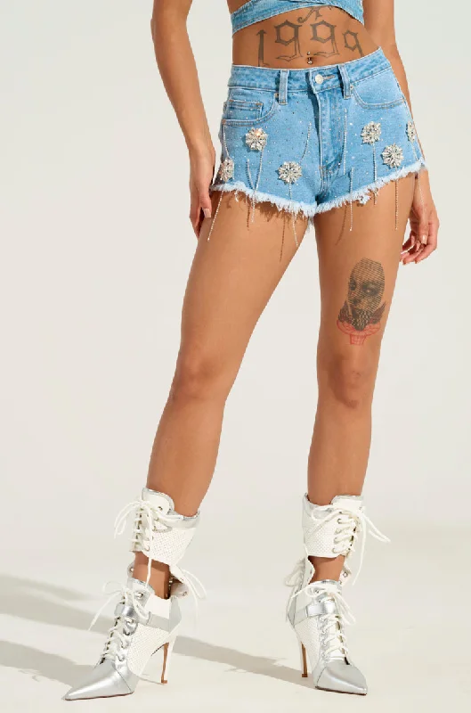 DIVALICIOUS DENIM MINI SHORT Charming Everyday Clothing For Women