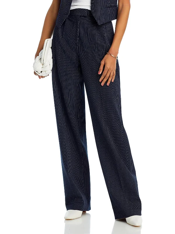 Marianne Womens Ponte Pleated Wide Leg Pants Women's Clothing Sale Online