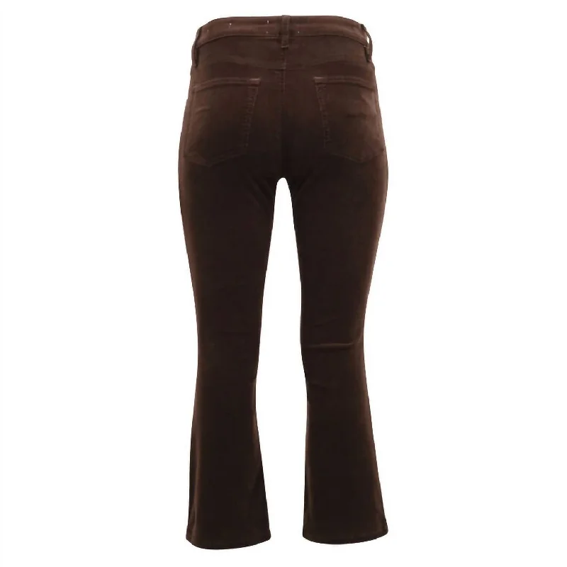 Women's Le Crop Mini Boot Corduroy Jean In Espresso Women's Formal Event Clothing