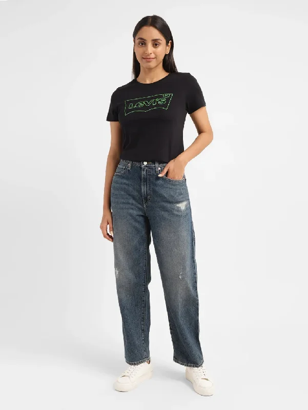 Women's High Rise 94 Baggy Fit Jeans Women's Evening Wear Outfit