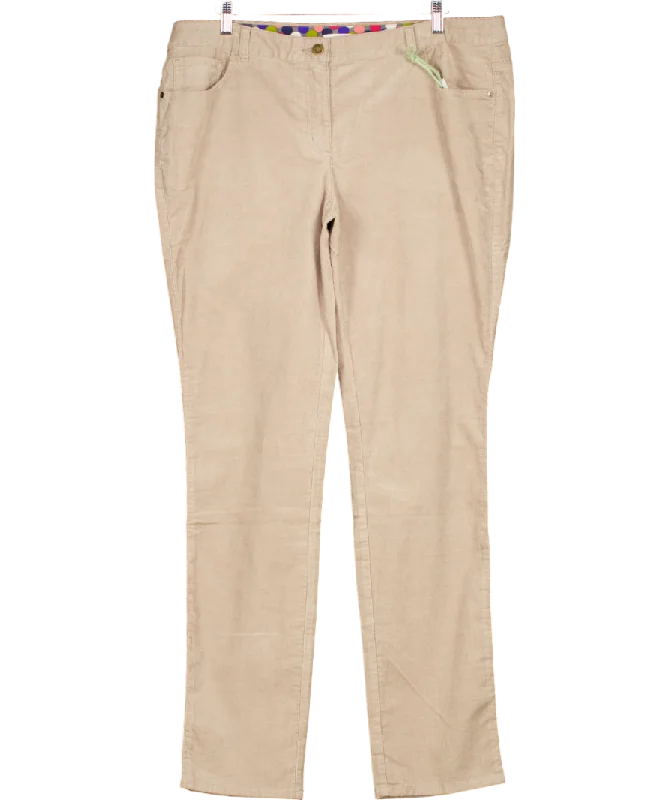 Boden Beige 5 Pocket Cord Slim Trousers UK 20 regular Women's Clothes