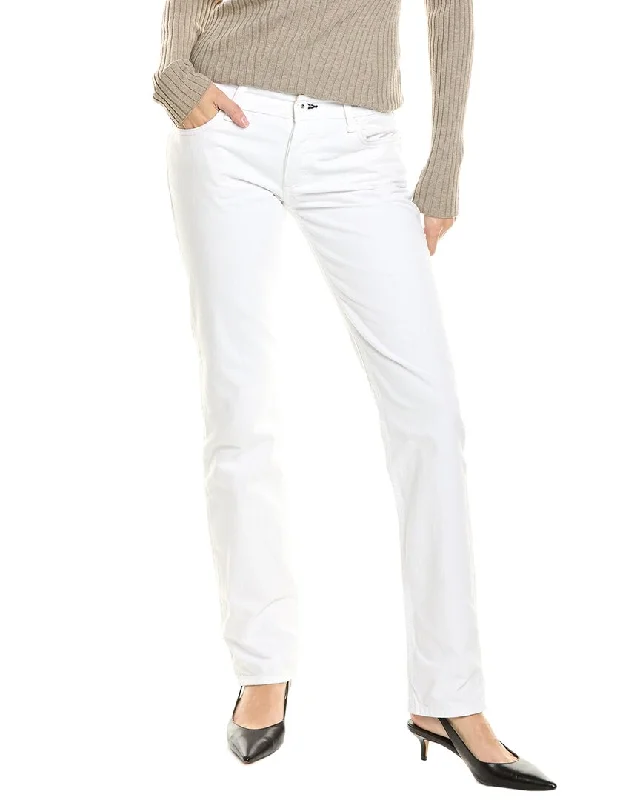 rag & bone Piper Bright White Low-Rise Straight Jean Bold and Elegant Women's Fashion