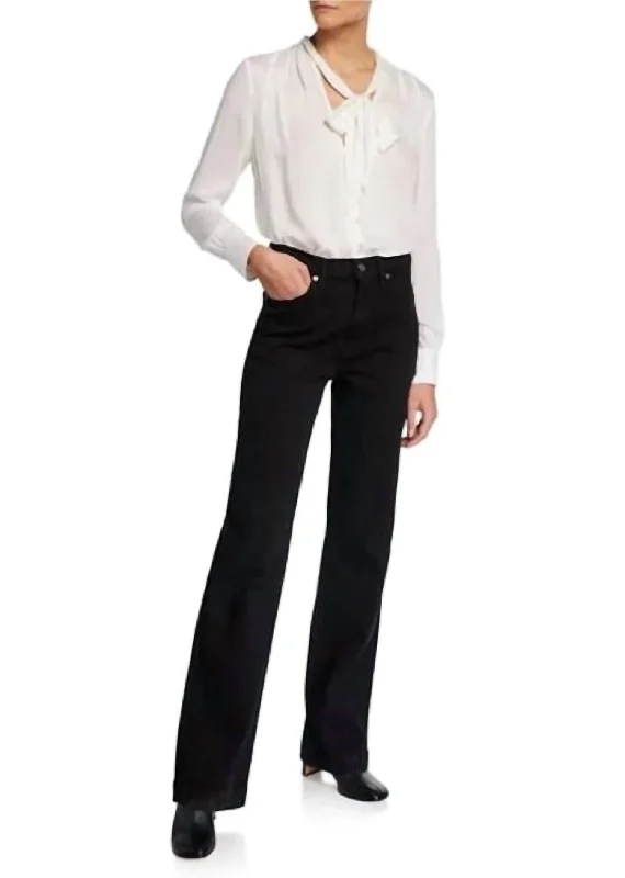 Alexa Trouser Jean In Black Velvet Clothes Sales