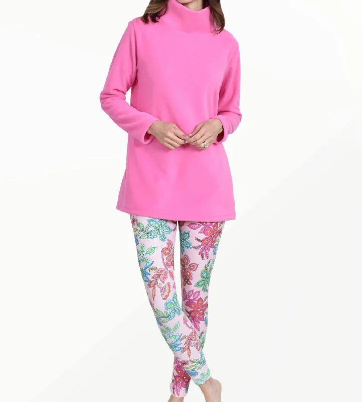 Bayside Tight Leggings In Pink Vinca Women's Athletic Outfit