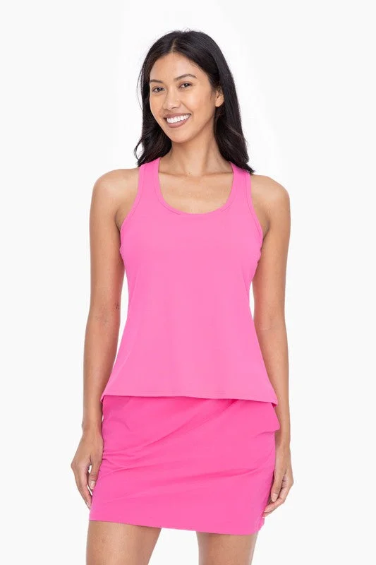 Mono B Hot Pink Racerback Active Tank Women's Chic Apparel