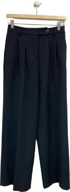 New Look Black Pvl Wide Leg Trousers UK 8 Women's Everyday Apparel