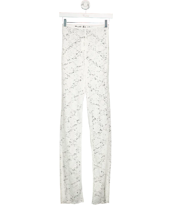 SLA the label White Kimmy Trousers Tall UK XS Women's Chic Outerwear Garments