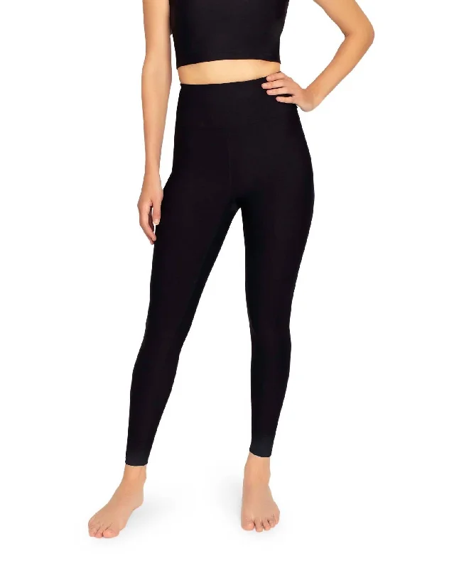 High Rise Leggings In Jet Black Comfy Women's Outfits for Daily Wear