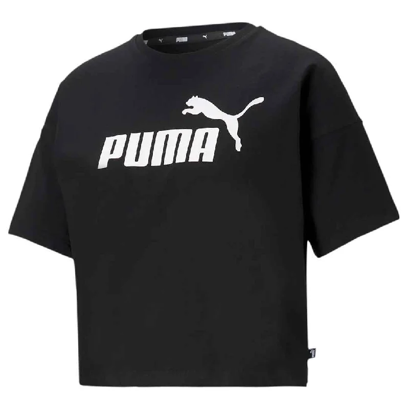 Puma - Women's Essentials Cropped Logo T-Shirt (586866 01) Women's Everyday Clothes