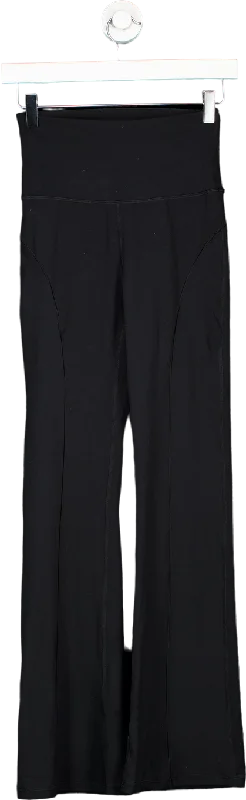 Shein Black FeatherFit  High-Waisted Trousers UK XS Women's Clothing Sale