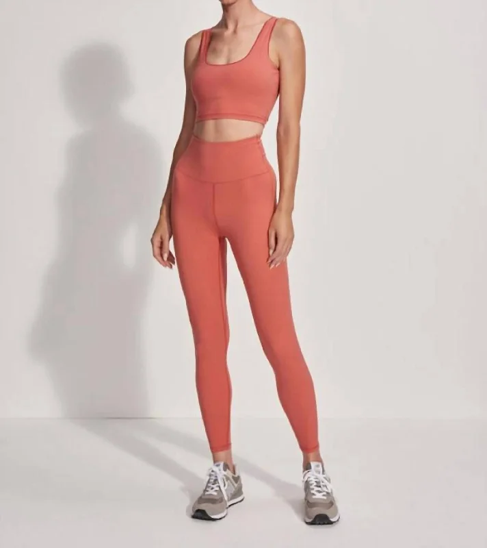 Shape High Rise Leggings In Mineral Red Chic Women's Clothing for Date Nights