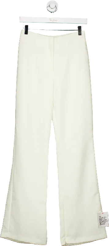 Topshop White Flared Trousers UK 8 Women's Party Outfit