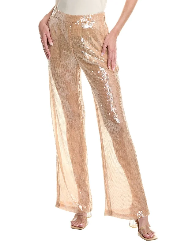 BCBGMAXAZRIA Sequin Wide Leg Pant Women's Fashion Clothes