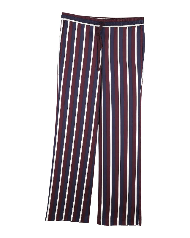 Joseph Striped Wide-Leg Pants in Multicolor Silk Women's Clothing for All Occasions