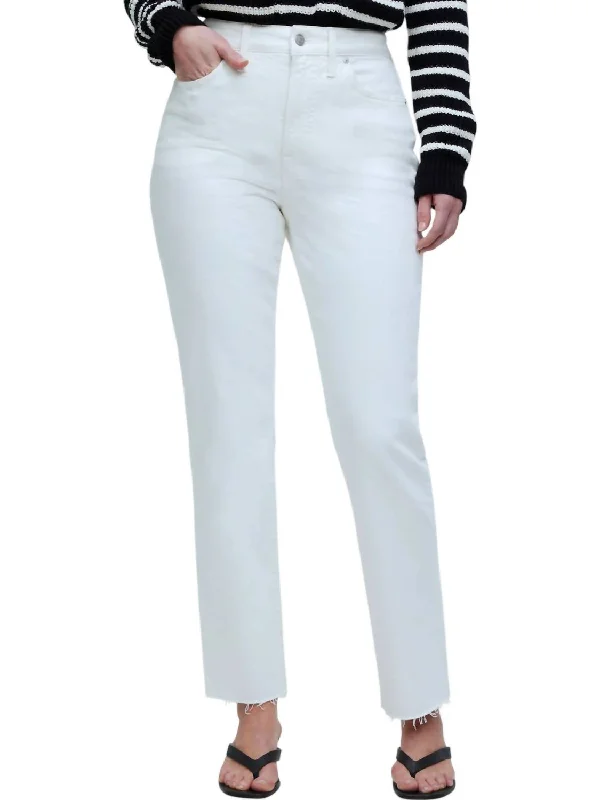 Curvy Perfect Vintage Jeans In Tile White Women's Trendy Apparel