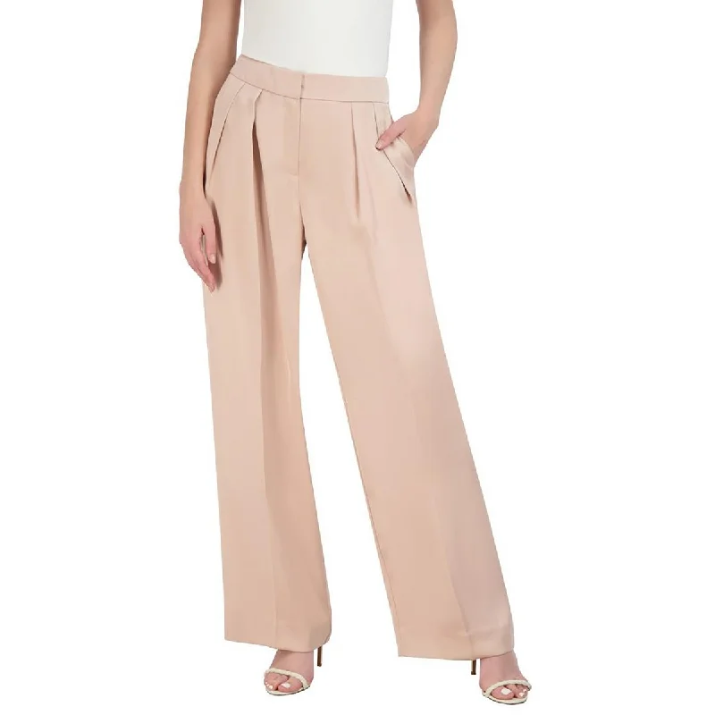 Womens Pleated Double Weave Wide Leg Pants Women's Clothing Online Sale