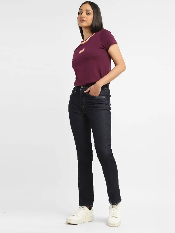 Women's High Rise 724 Straight Fit Jeans Elegant Women's Attire