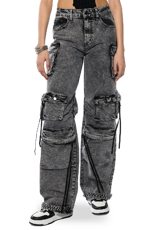 COOL GIRL DENIM CARGO PANT Women's Occasion Wear Clothes