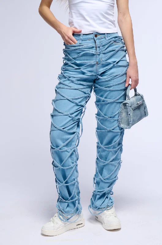 TIED UP RELAXED FIT JEANS Women's Evening Clothes