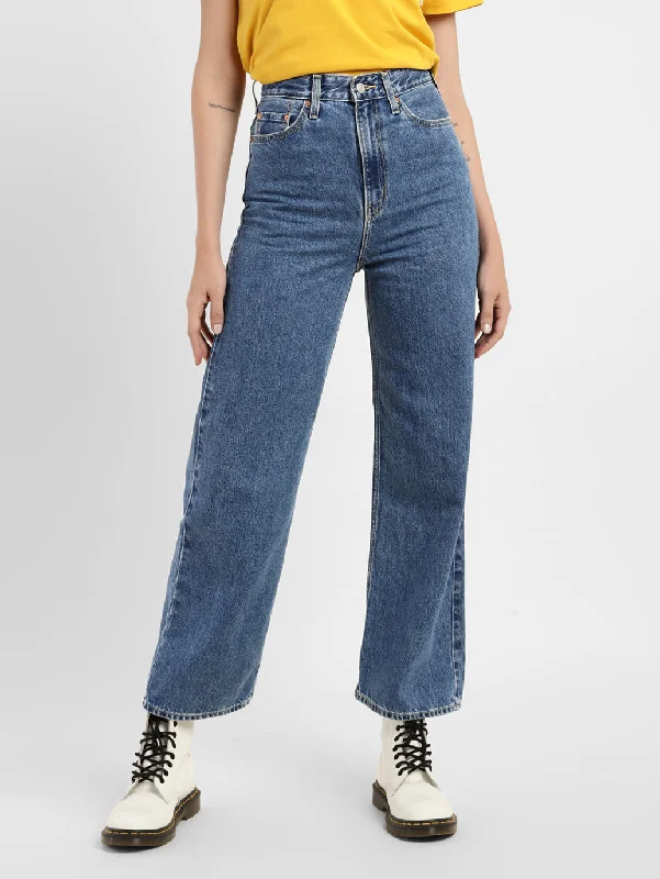 Women's High Rise Straight Fit Jeans Vintage-Inspired Garments