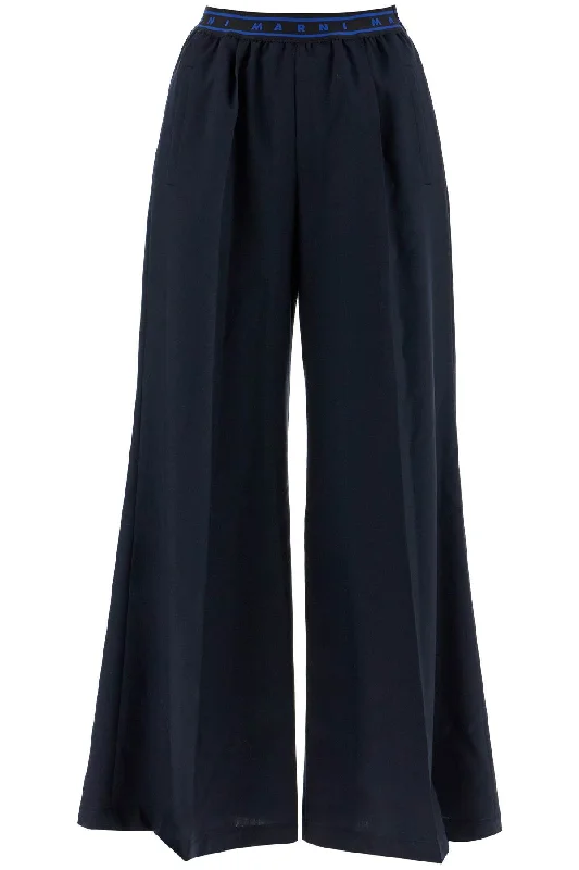 Marni Women's Tropical Wool Palazzo Pants For Modern Women's Attire