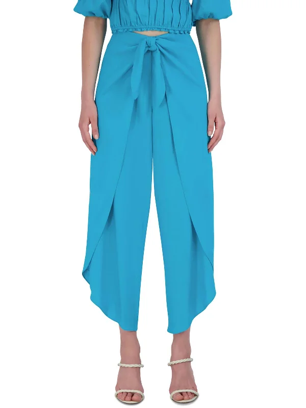 Womens High Rise Tie Waist Wide Leg Pants Clothing For Women