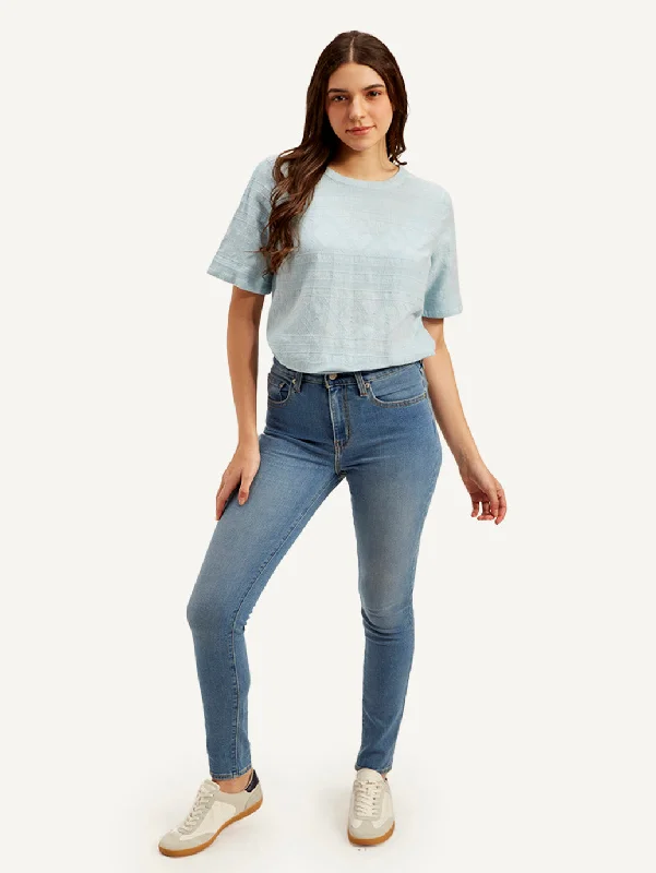 Women's High Rise 721 Skinny Blue Jeans Seasonal Women's Fashion Trends