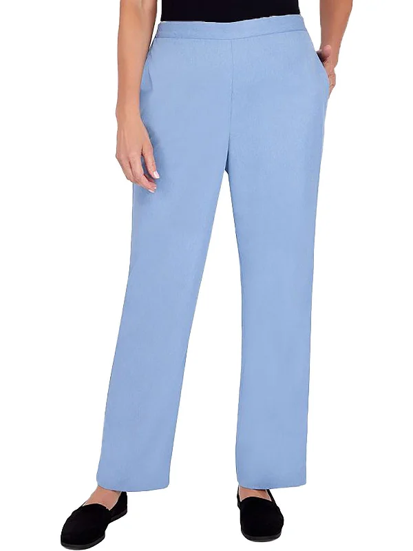 Womens Corduroy High Rise Straight Leg Pants High-End Women's Apparel