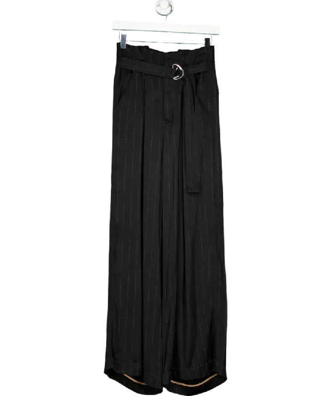 Divine Heritage Black High Waist Stripe Trouser UK XS Women's Trendy Garments