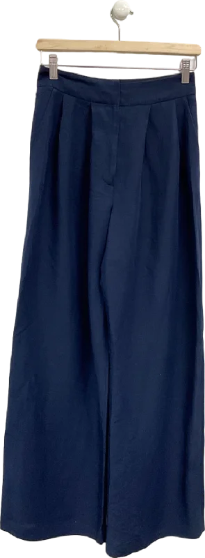 Karen Millen Blue Wide Leg Trousers UK 6 Women's Resort Garments