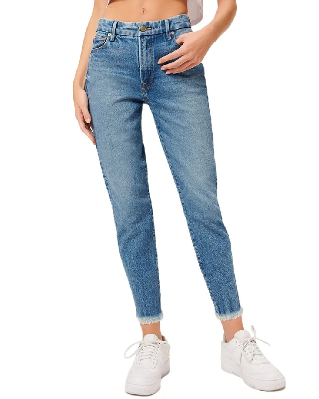 GOOD AMERICAN Blue 942 Girlfriend Jean Women's Evening Apparel