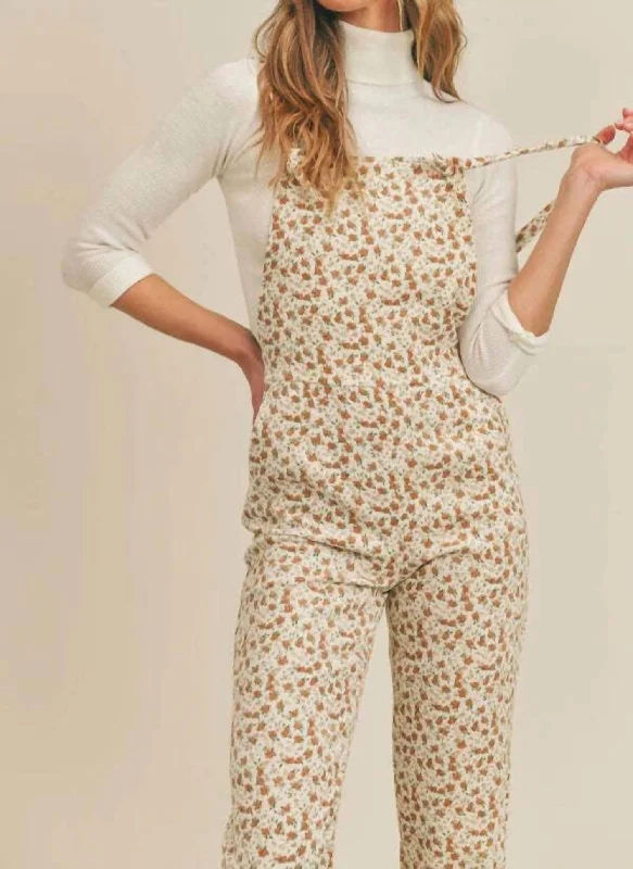 Potpourri Cord Overall In Multi Casual Chic Clothing For Women