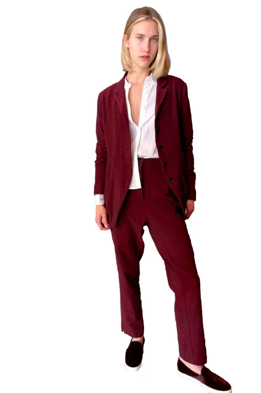 Regular Fit Pant - Wine Online Clothing Stores