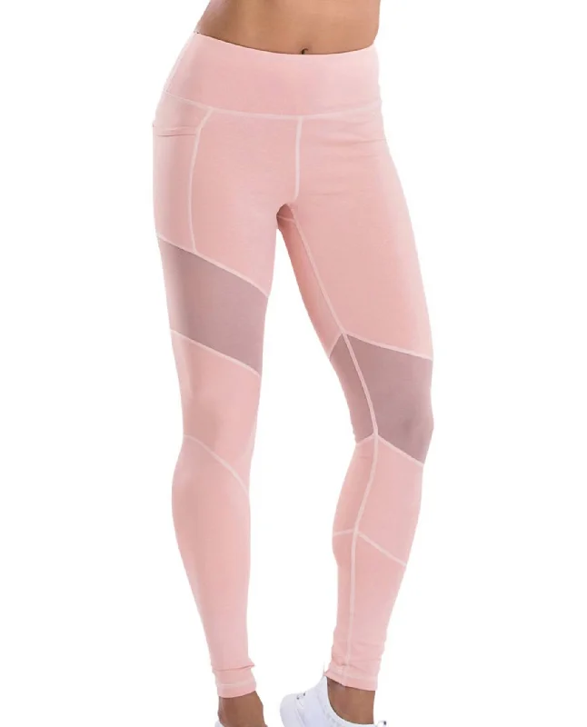 Prima Mesh Panel Margoux Legging In Blush Women's Casual and Dressy Outfits