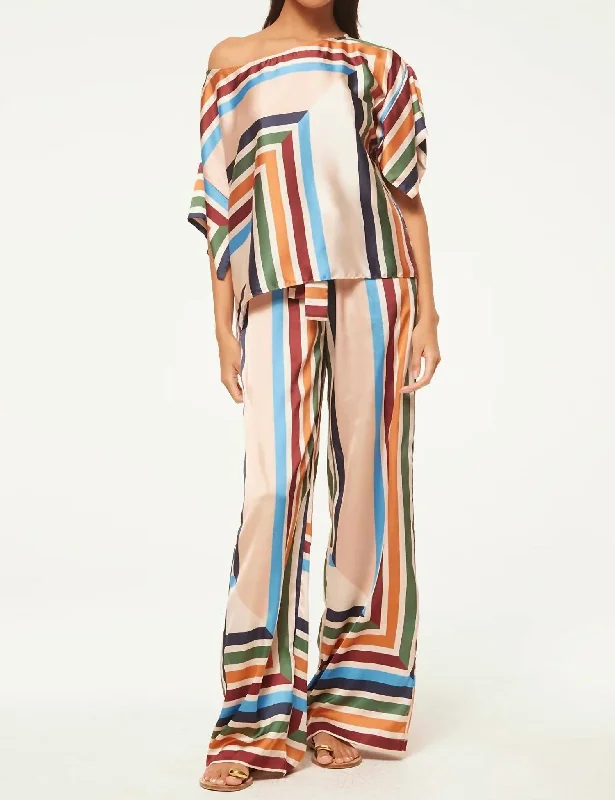 Reshma Pants In San Miguel Stripe Women's Office Clothing