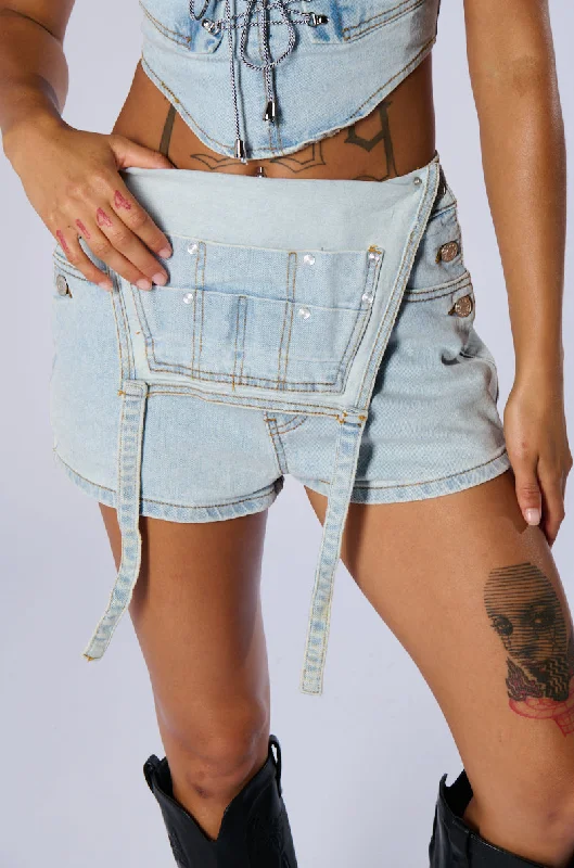 SELFISH SOUL DENIM SHORT Trendy Women's Fashion