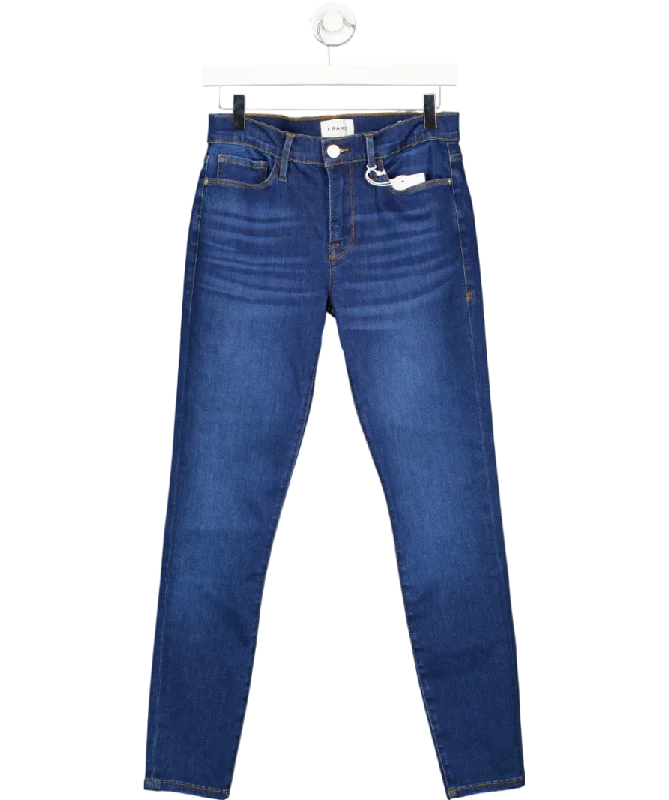 FRAME Blue Super Stretch Denim | High Rise Skinny | Ankle Inseam W28 Timeless Women's Garments