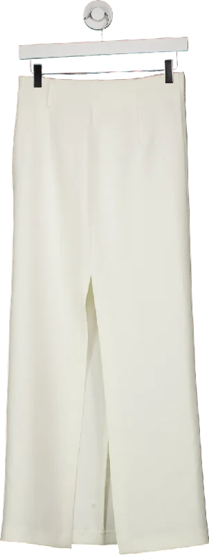 River Island White Wide Leg Trousers UK 8 Women's Clothing Online