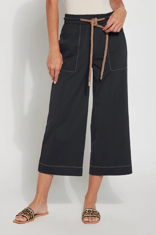 Phoenix Crop Wide Leg Pants In Black Formal Outfit For Women