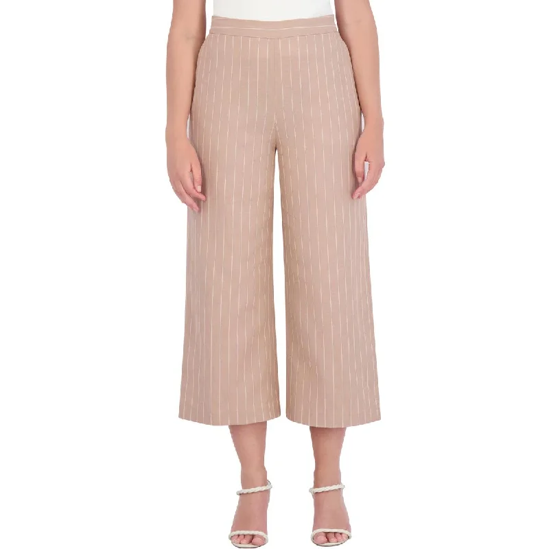 Womens Linen Blend Pinstripe Wide Leg Pants Effortless Chic for Women