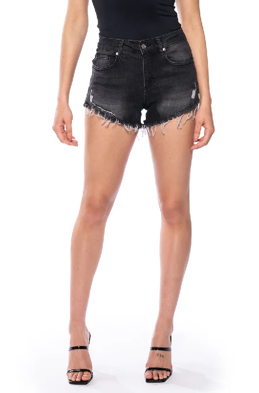 FLEX-FIT HIGH WAISTED SUPER STRETCHY DENIM SHORTS Women's Clothing Sale