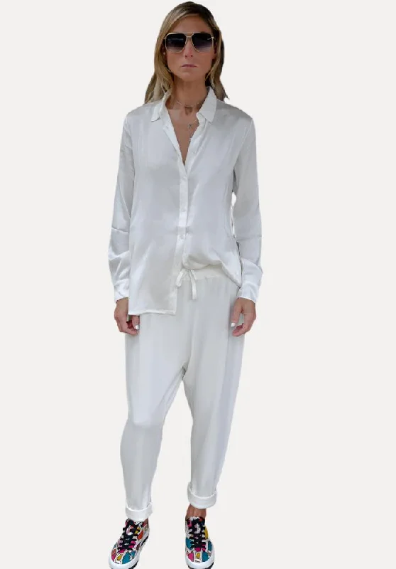 Trousers - Off White Women's Chic Outfit